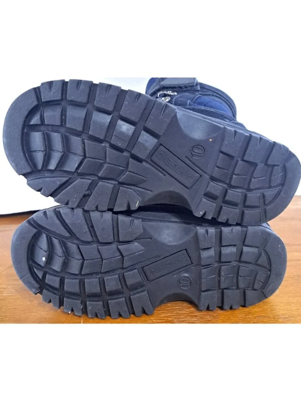 Lands' End Youth US 10 Navy Blue Snow Boots